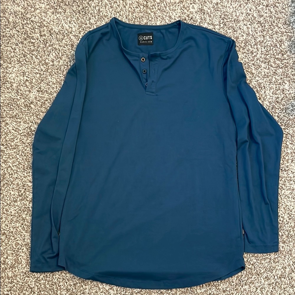 Cuts Clothing Blue Long Sleeve Tee
